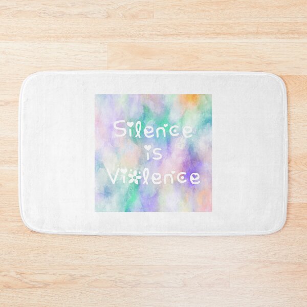 Item preview, Silence is Violence Rainbow Watercolor Square Hippie Text designed and sold by everything4eva.