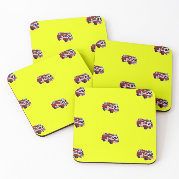 Item preview, Fire Truck on Yellow Background designed and sold by Shaxspere.