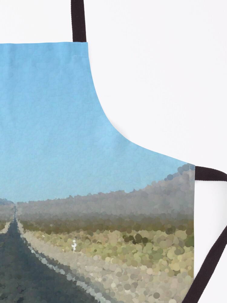 Thumbnail 3 of 6, Apron, Empty Desert Road to Nowhere designed and sold by MathenaArt.