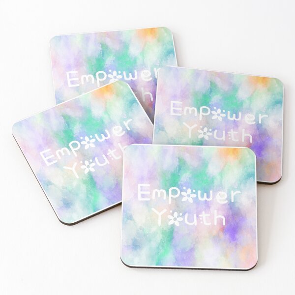 Item preview, Empower Youth Rainbow Watercolor Square Hippie Text designed and sold by everything4eva.