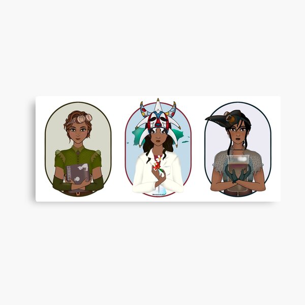 Triptych: Puerto Rican Scientist Canvas Print