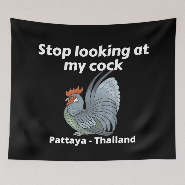 Item preview, Stop looking at my Cock Funny Logo - Pattaya, Thailand designed and sold by Scubaloppy.