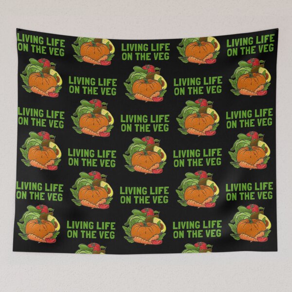Item preview, Living Life on the Veg Veganuary  designed and sold by FitFabFunny.