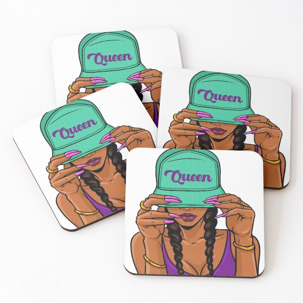 Item preview, Melanin Diva wearing her 'QUEEN' labeled Baseball Hat designed and sold by Shrone Johnson.