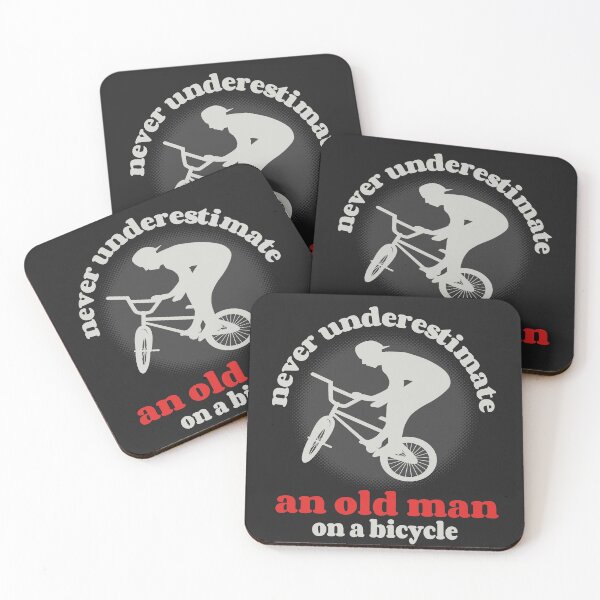 Item preview, Never Underestimate An Old Man On A Bicycle designed and sold by thersant.