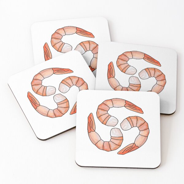 Item preview, Black shrimp pattern sticker pack designed and sold by BessieMoo.