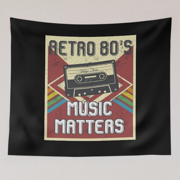 Item preview, 80s Music Matters Vintage 80s Style Retro Colors designed and sold by teesakura90.