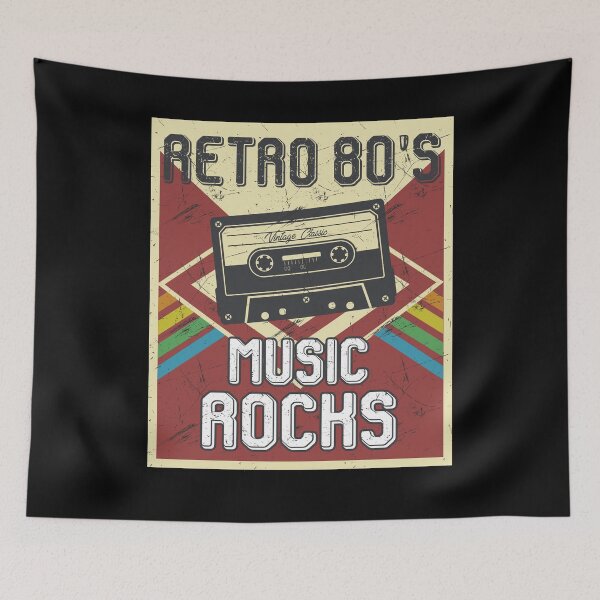 Item preview, 80s Music Rocks Vintage 80s Style Retro Colors designed and sold by teesakura90.