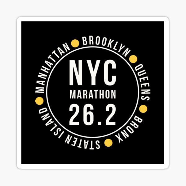 “NYC New York City Marathon” Sticker for Sale by oddduckshirts | Redbubble