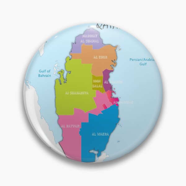 Item preview, Map of Qatar with municipalities Political map. Vector  designed and sold by mashmosh.