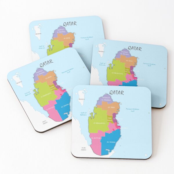 Item preview, Map of Qatar with municipalities Political map. Vector  designed and sold by mashmosh.
