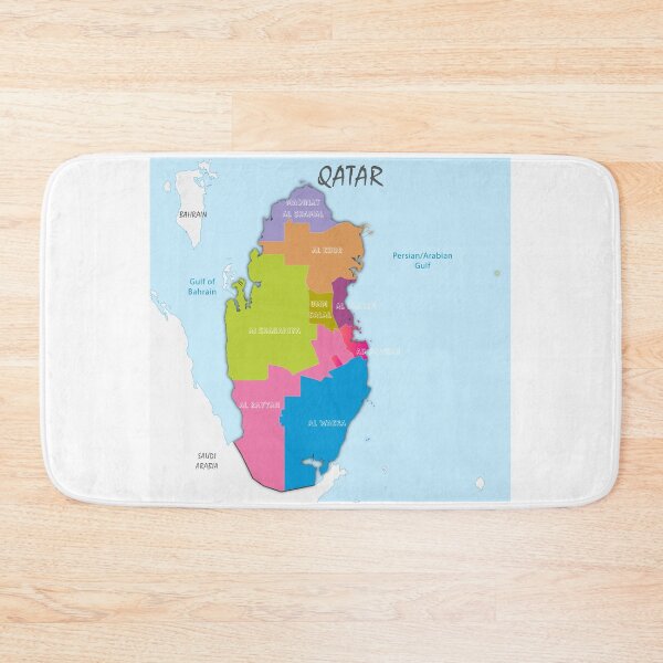 Item preview, Map of Qatar with municipalities Political map. Vector  designed and sold by mashmosh.
