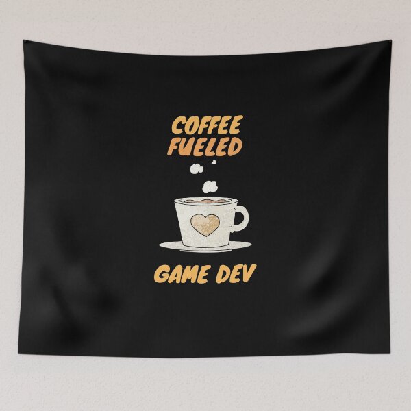 Item preview, Coffee fueled game dev designed and sold by SnowballStep.