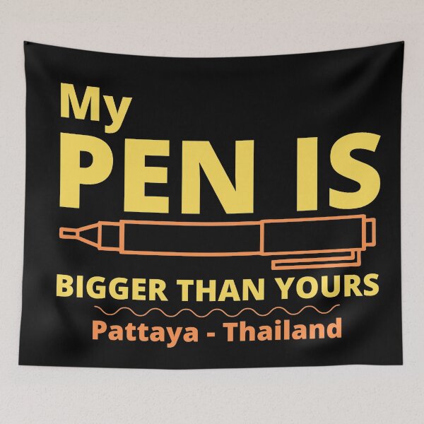 Item preview, My Pen is Bigger Funny Logo - Pattaya, Thailand designed and sold by Scubaloppy.