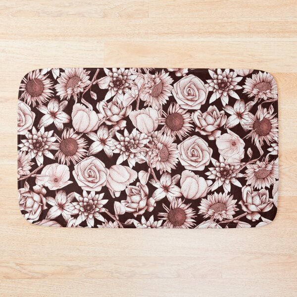 Item preview, Red Micro Floral Print  designed and sold by Flower Magic .