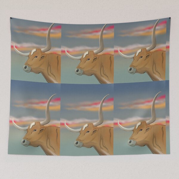Item preview, Texas long horn bull designed and sold by Courtney Edmondson.