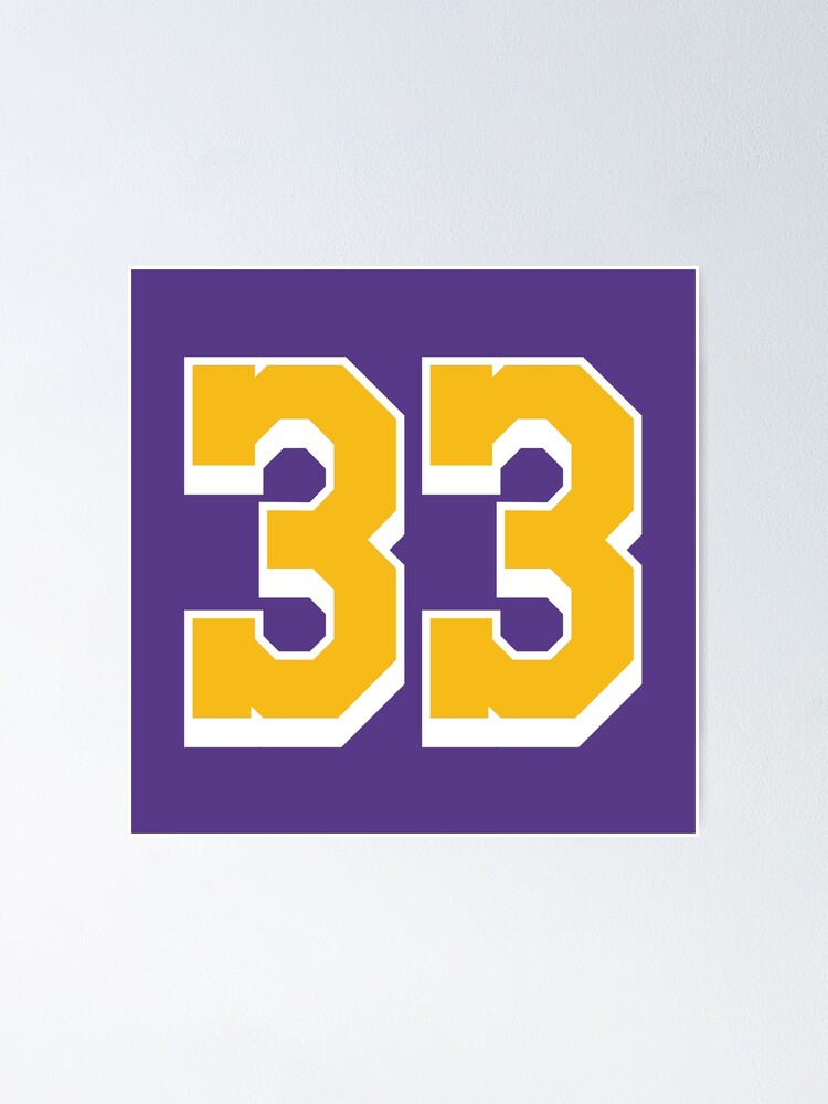 33 Sports Number Thirty-Three Poster for Sale by HelloFromAja