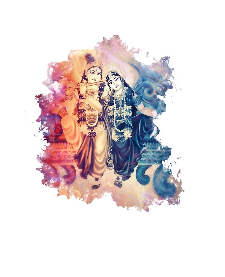 radha krishna digital painting