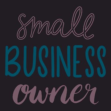 Artwork thumbnail, Small Business Owner Hand Lettered Design - Purple, Pink, and Blue by annedesignco
