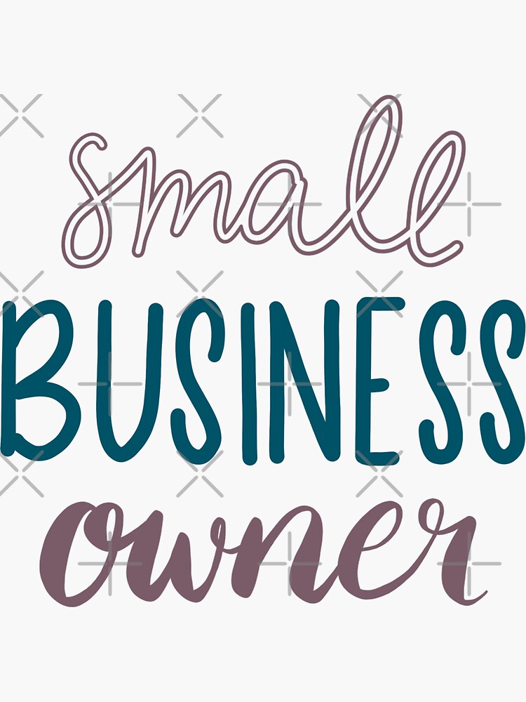 Thumbnail 3 of 3, Sticker, Small Business Owner Hand Lettered Design - Purple, Pink, and Blue designed and sold by annedesignco.