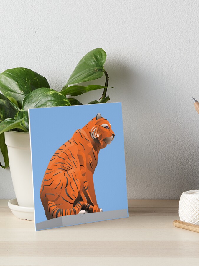 Clemson Tiger Statue Art Board Print By Mirian Bell10 Redbubble