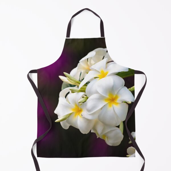 Item preview, White plumeria blossom on purple background designed and sold by SvetlanaSF.