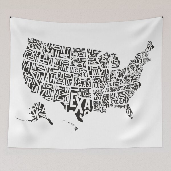 Item preview, USA Map Lettering Graphic Design | United States Map | USA Map Gift designed and sold by crookedriverusa.