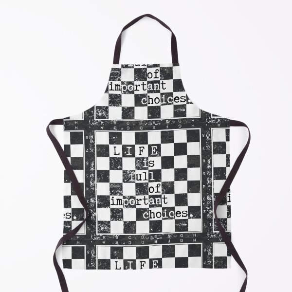 Item preview, Life Is Full Of Important Choices CHESS | Black & White Distressed designed and sold by CozyMarket.