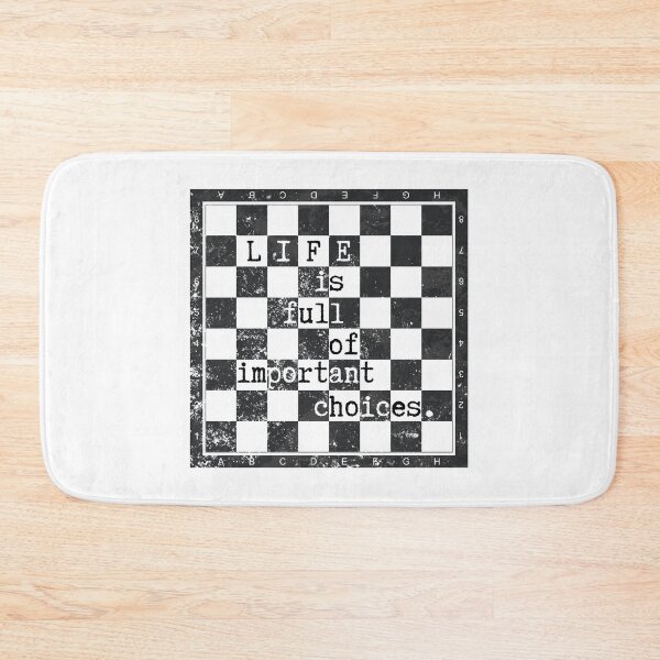 Item preview, Life Is Full Of Important Choices CHESS | Black & White Distressed designed and sold by CozyMarket.