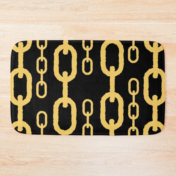 Item preview, Gold Chain on Black Abstract Pattern Design designed and sold by mariagram17.
