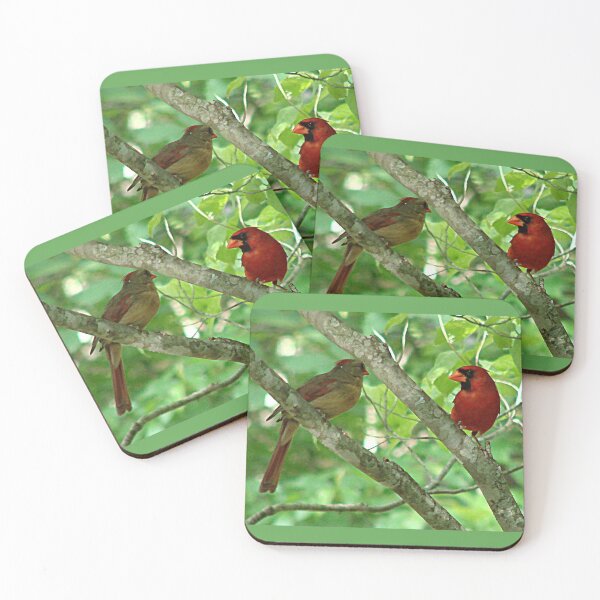 Item preview, Northern Cardinal Pair - female and male designed and sold by Jean Gregory Evans.