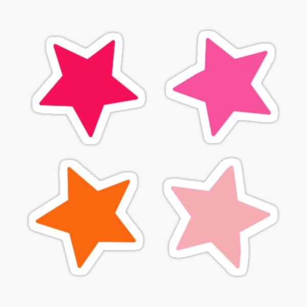 Preppy pink star pack Sticker