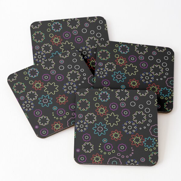 Item preview, Colorful floral line art patterns designed and sold by Imaginarium Studio.