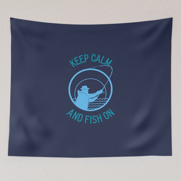Item preview, Keep Calm and Fish On | Fishing Humor designed and sold by FitFabFunny.