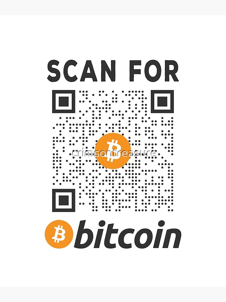 Rick Roll QR code disguised as bitcoin QR code | Greeting Card