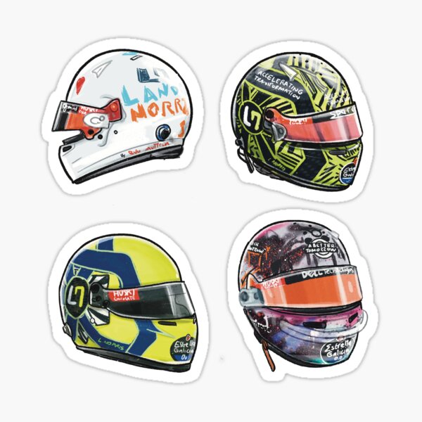 Lando Norris 2020 Set d'autocollants pour casque Volume 1 Sticker