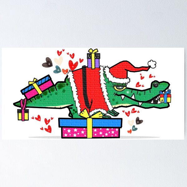 Item preview, alligator - Merry Christmas  designed and sold by Shirley cute art .