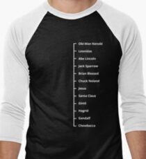 Beard Like T-Shirt | Famous Facial Hair Tee | Mens Beard Measuring Tshirt Men's Baseball ¾ T-Shirt