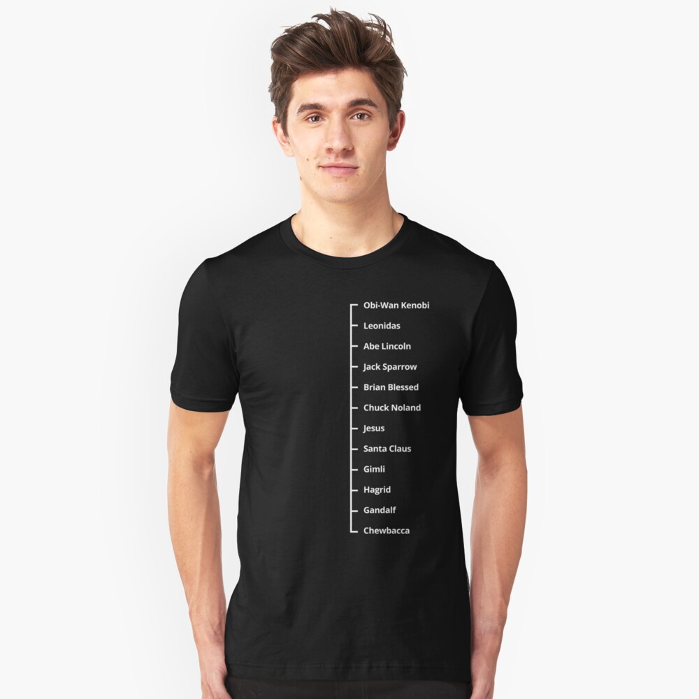beard measuring t shirt