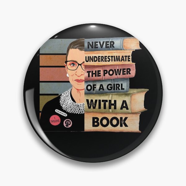 Item preview, Feminist Ruth Bader Ginsburg RBG Quote Girl With Book designed and sold by Enraged46.