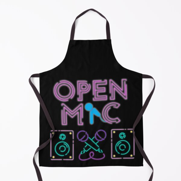 Item preview, Open Mic Neon Sign Tshirt Tee Shirt Cute Funny Kawaii Graphic Cartoony Design for Apparel Accessories Home Decor Skins Totes Bags Wall Art Stickers designed and sold by Rocbebe.
