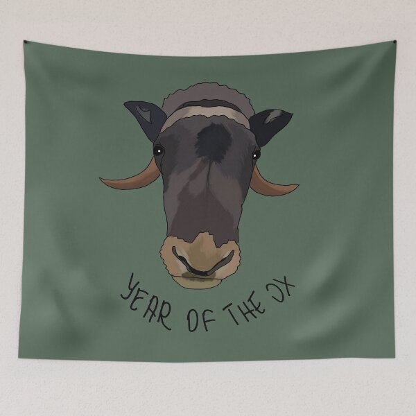 Item preview, Ox portrait 2021 designed and sold by Antiope33.