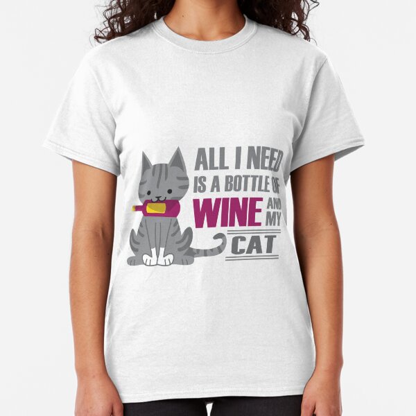 Wine and Cats Classic T-Shirt
