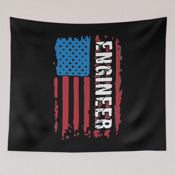 Item preview, Engineer Hhh USA Flag designed and sold by Creativenetic.