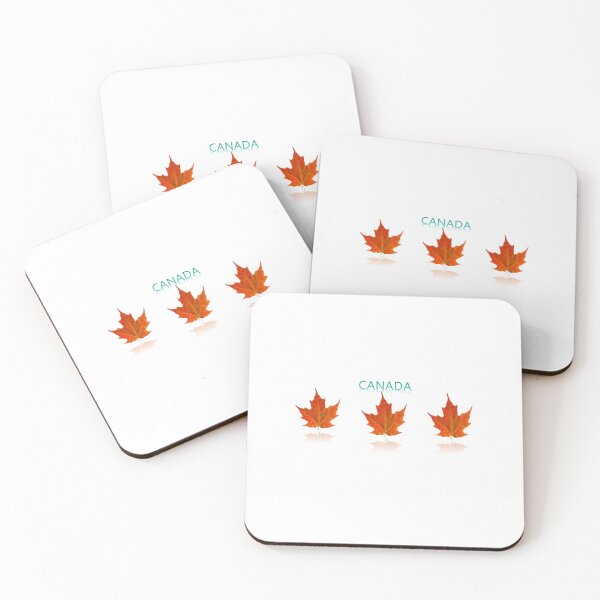 Artikelvorschau, Canadian Pride-Orange Ahornblatt mit weißem Hintergrund und Kanada in einem hellgrünen geschrieben entworfen und verkauft von Vicky Rodden.