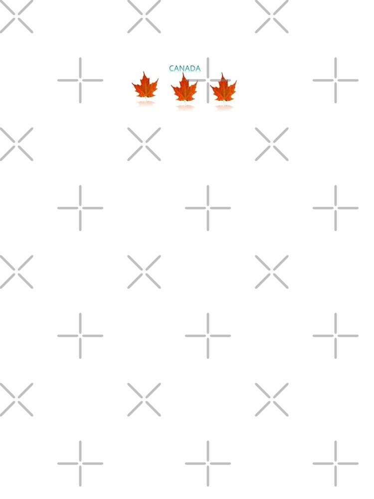 Canadian Pride- orange maple leaf's with white background and Canada written in a pale green by Veee8
