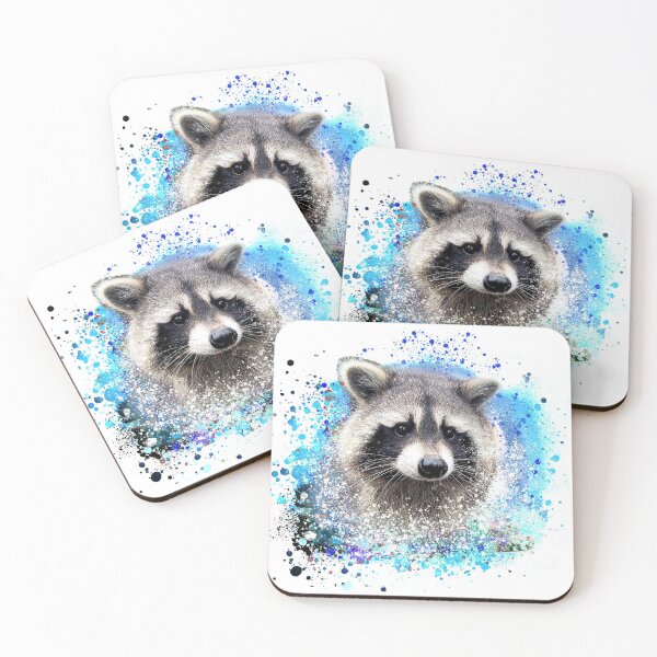 Item preview, raccoon, bear, graffiti, painting, blue designed and sold by theherbst131313.