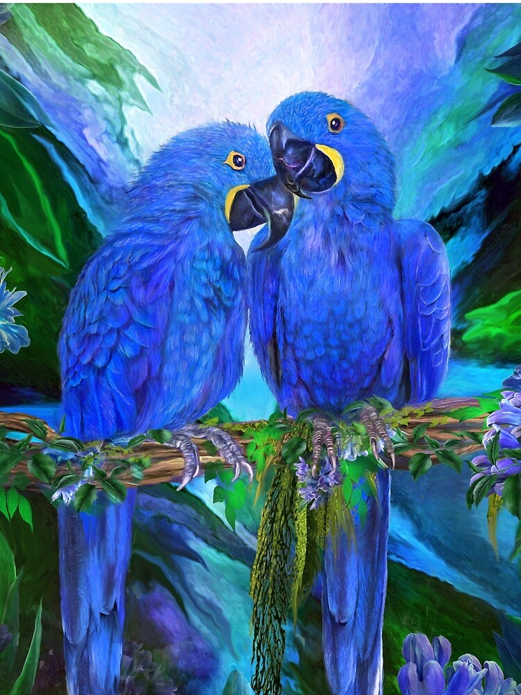 Tropic Spirits - Hyacinth Macaw by carolcavalaris
