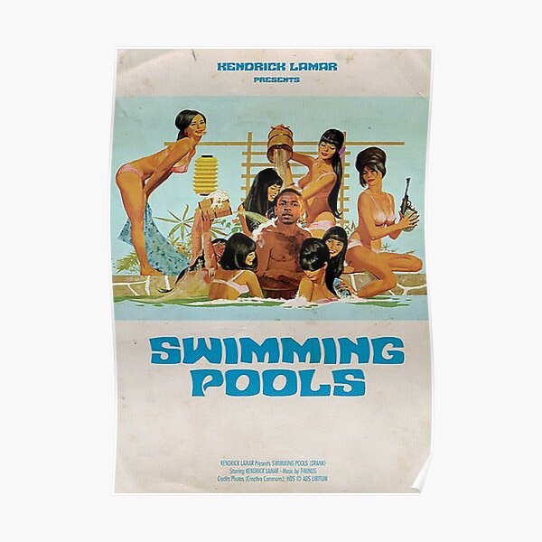 Kendrick Lamar Schwimmbäder Retro Musik Poster