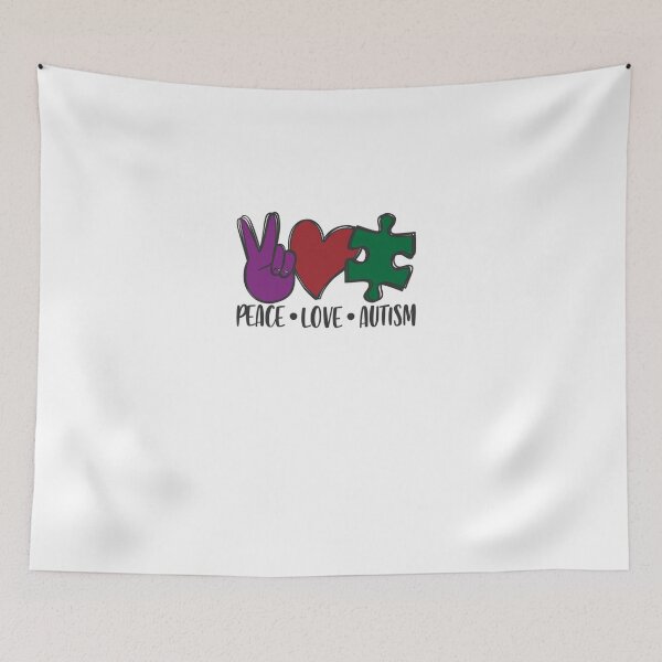 Item preview, Peace Love Autism cool graphic designed and sold by SamArtistbyAUS.